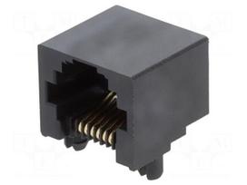 Socket | RJ12 | PIN: 6 | Cat: 3 | low profile | gold-plated | Layout: 6p6c