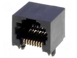 Socket | RJ45 | PIN: 8 | Cat: 3 | low profile | gold-plated | Layout: 8p8c