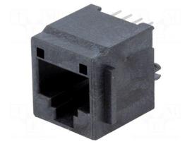 Socket | RJ45 | PIN: 8 | Cat: 3 | gold-plated | Layout: 8p8c | THT | on PCBs