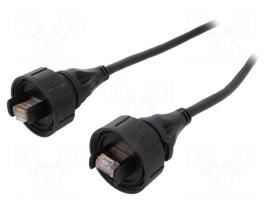 Patch cord | 2m | Buccaneer Ethernet | PIN: 8 | gold-plated | 1.5A | IP68
