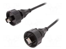 Patch cord | 2m | Buccaneer Ethernet | PIN: 8 | gold-plated | 1.5A | IP68
