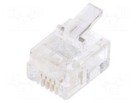 Plug | RJ12 | PIN: 4 | Layout: 6p4c | IDC,crimped | for cable