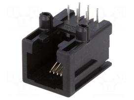 Socket | RJ12 | PIN: 6 | low profile | Layout: 6p6c | THT | on PCBs | 11.5mm
