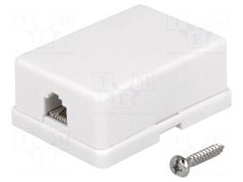 Socket | RJ12 | Layout: 6p6c | surface-mounted,screw,self-adhesive