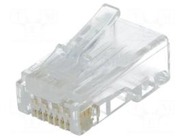 Plug | RJ45 | PIN: 8 | Cat: 6 | Layout: 8p8c | IDC,crimped | for cable