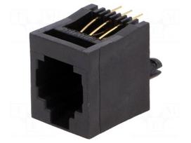 Socket | RJ12 | PIN: 6 | Layout: 6p6c | THT | straight