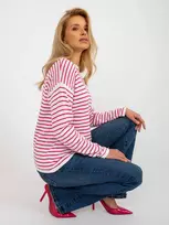 Megztinis balta-rožinė