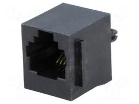 Socket | RJ12 | PIN: 6 | Cat: 5 | Layout: 6p6c | THT | straight