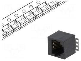 Socket | RJ12 | PIN: 6 | Cat: 5 | Layout: 6p6c | SMT | vertical