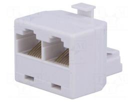 Splitter | Layout: 8p8c | RJ45 socket x2,RJ45 plug