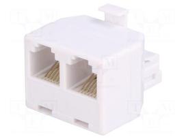 Splitter | Layout: 6p6c | RJ12 socket x2,RJ12 plug