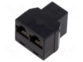 Splitter | Cat: 5e | Layout: 8p8c | RJ45 socket,RJ45 socket x2 | Y