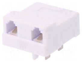 Adapter | RJ11 socket x2,WT4 plug | angled 90°