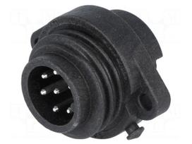 Connector: circular | socket | PIN: 7 | male | soldering | silver plated