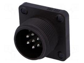 Connector: circular | socket | Series: CM | IP67 | PIN: 7(6+1) | male | 10A