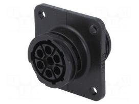 Socket | female | PIN: 7 | w/o contacts | CPC Series 1 | Case: size 13