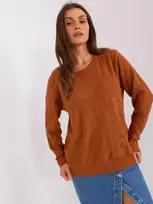 Šviesiai rudas megztinis