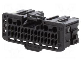 Connector: automotive | Mini50 | plug | male | PIN: 34 | for cable | black