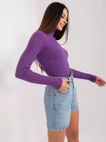 Tamsiai violetinis megztinis