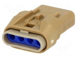 Connector: wire-wire | Mizu-P25 | plug | female | PIN: 4 | IP67 | 4A | 2.5mm