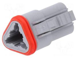 Connector: automotive | ML-XT | plug | female | Size: 16 | PIN: 3 | IP69K