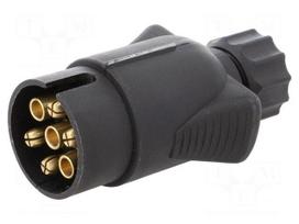 Connector: automotive | plug | PIN: 7 | Conform to: PN-ISO 1724 | 12VDC