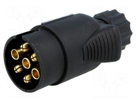 Connector: automotive | plug | PIN: 7 | Conform to: PN-ISO 1724 | 12VDC