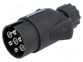 Connector: automotive | plug | PIN: 7 | nickel plated | 12VDC | 6mm