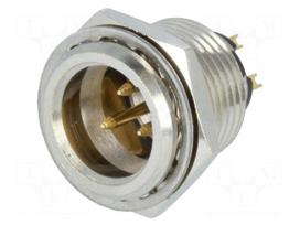 Socket | XLR mini | male | PIN: 3 | soldering | 5A | 0.5mm2