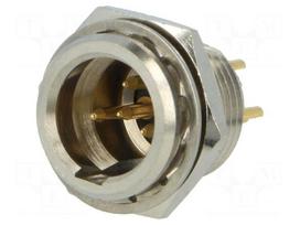 Socket | XLR mini | male | PIN: 4 | soldering | 5A | 0.5mm2