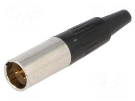 Plug | XLR mini | male | PIN: 4 | for cable | soldering | 5A | 0.5mm2 | 3.5mm