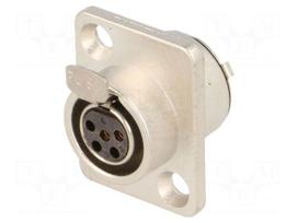 Socket | XLR mini | female | PIN: 5 | soldering | 4A | 0.5mm2
