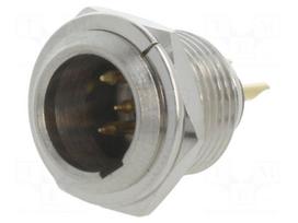 Socket | XLR mini | male | PIN: 4 | soldering | Ø11mm