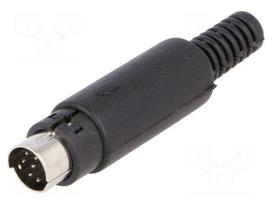 Plug | DIN mini | male | PIN: 8 | soldering | for cable