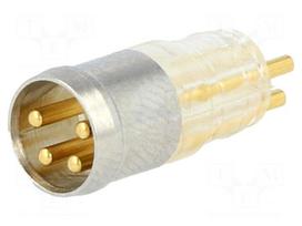 Connector: circular | male | PIN: 4 | for molding,for cable | 3A | 30V