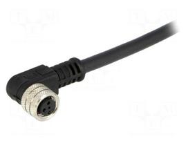 Connector: M8 | female | PIN: 3 | angled 90° | with lead | plug | 3A | IP67