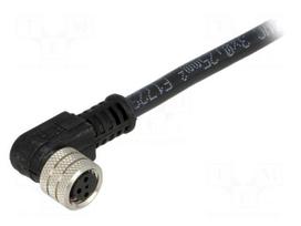 Connector: M8 | female | PIN: 3 | angled 90° | with lead | plug | 3A | IP67