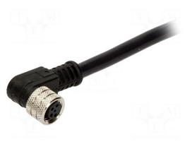 Connector: M8 | female | PIN: 4 | angled 90° | with lead | plug | 3A | IP67