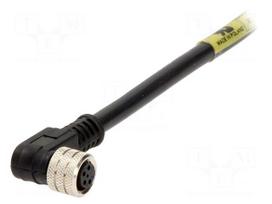 Connector: M8 | female | PIN: 4 | angled 90° | with lead | plug | 3A | IP67