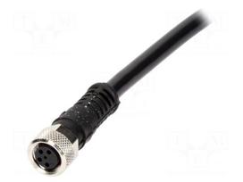 Connector: M8 | female | PIN: 4 | straight | with lead | plug | 3A | IP67