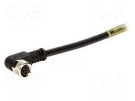 Connector: M8 | female | PIN: 3 | angled 90° | with lead | plug | 3A | IP67