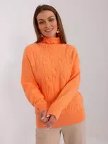 Šviesiai oranžinis megztinis