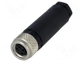Connector: M8 | female | PIN: 4 | straight | for cable | plug