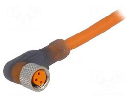 Connector: M8 | 2m | female | PIN: 3 | angled 90° | plug | PVC