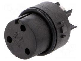 Connector: circular | female | PIN: 3 | 10A | 250V | 1mm2