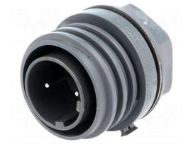 Connector: circular | socket | male | PIN: 2 | EXPlora | Contacts: brass