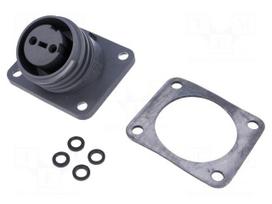 Connector: circular | socket | female | PIN: 2 | EXPlora | nickel plated