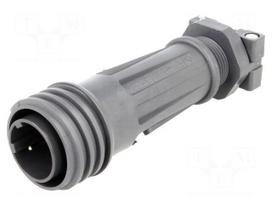 Connector: circular | plug | male | PIN: 2 | EXPlora | Contacts: brass