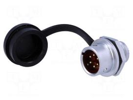 SF12 | socket | male | PIN: 6 | IP67 | 5A | soldering | 125V | 0.75mm2