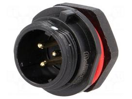 SP13 | socket | male | PIN: 3 | IP68 | 13A | soldering | for panel mounting